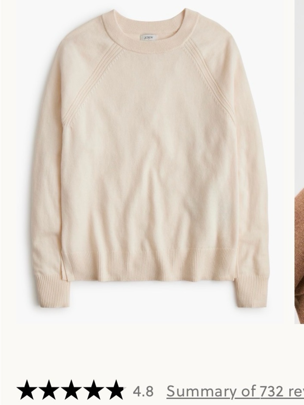 J.Crew Cream wool blend boyfriend sweater